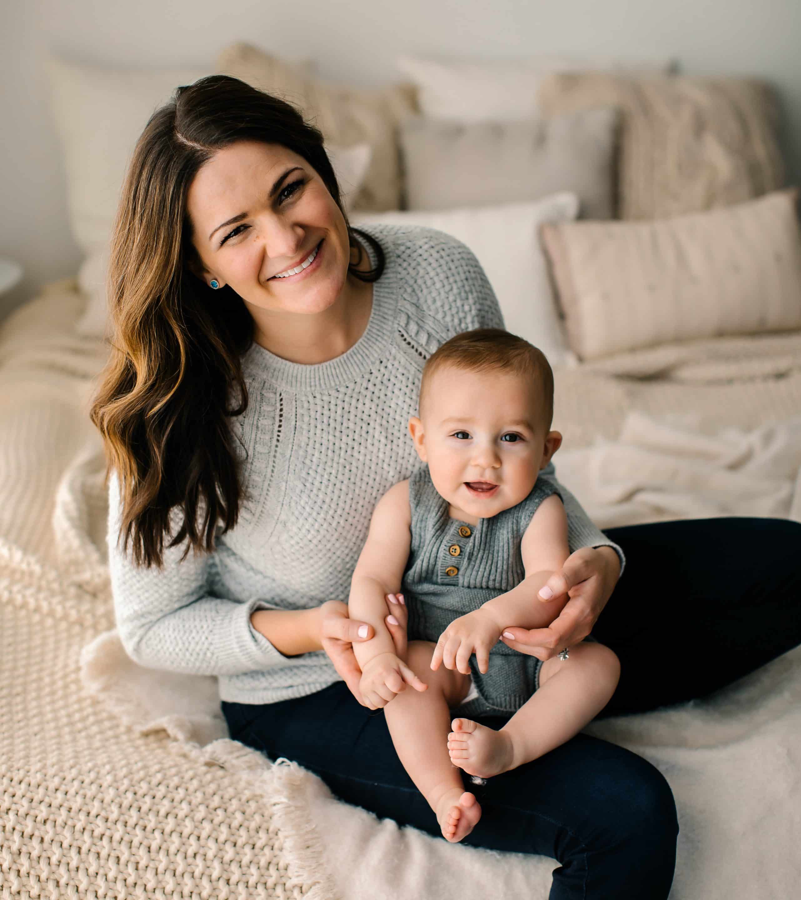 Dr. Laura Goodell with her infant son